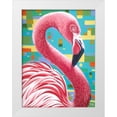 thumbnail image 1 of Vitaletti, Carolee 15x18 White Modern Wood Framed Museum Art Print Titled - Fabulous Flamingos I, 1 of 4