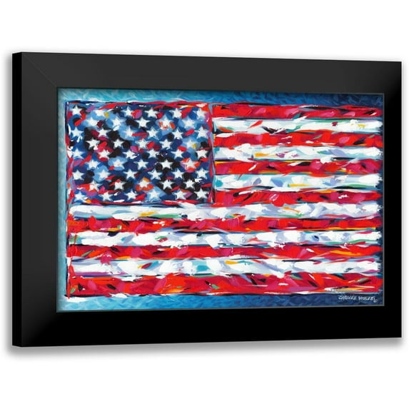 Vitaletti, Carolee 18x13 Black Modern Framed Museum Art Print Titled - Vibrant Stars and Stripes