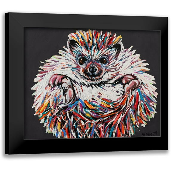 Vitaletti, Carolee 18x15 Black Modern Framed Museum Art Print Titled - Custom Colorful Hedgehog II