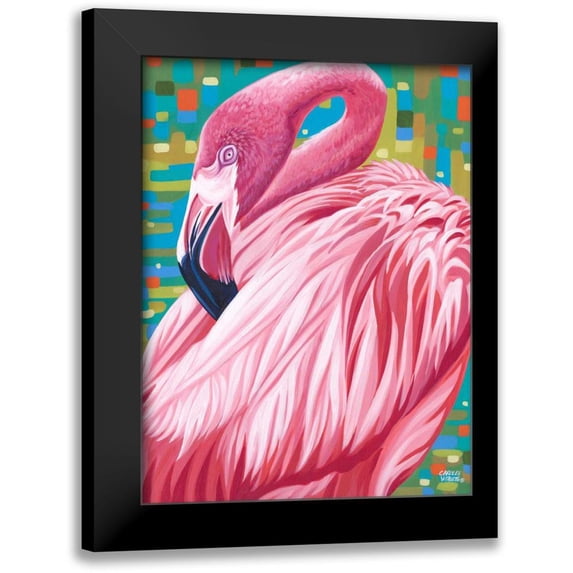 Vitaletti, Carolee 19x24 Black Modern Framed Museum Art Print Titled - Fabulous Flamingos II