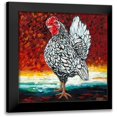 thumbnail image 1 of Vitaletti, Carolee 20x20 Black Modern Framed Museum Art Print Titled - Fancy Chicken II, 1 of 5