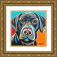 thumbnail image 1 of Vitaletti, Carolee 20x20 Gold Ornate Wood Framed with Double Matting Museum Art Print Titled - Dog Friend II, 1 of 4