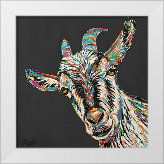 Vitaletti, Carolee 20x20 White Modern Wood Framed Museum Art Print Titled - Custom Funny Goat I