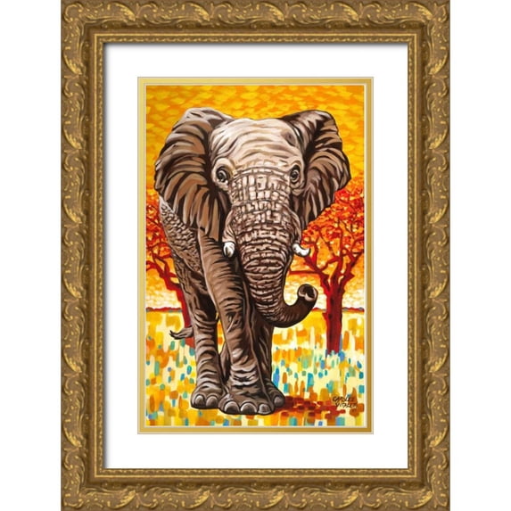 Vitaletti, Carolee 22x32 Gold Ornate Wood Framed with Double Matting Museum Art Print Titled - Wild Africa I