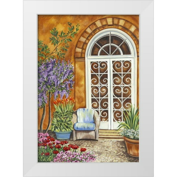 Vitaletti, Carolee 23x32 White Modern Wood Framed Museum Art Print Titled - Tuscan Veranda I