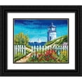 thumbnail image 1 of Vitaletti, Carolee 24x20 Black Ornate Wood Framed with Double Matting Museum Art Print Titled - Lighthouse Retreat I, 1 of 4