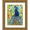 thumbnail image 1 of Vitaletti, Carolee 25x32 Gold Ornate Wood Framed with Double Matting Museum Art Print Titled - Plumed Peacock II, 1 of 4