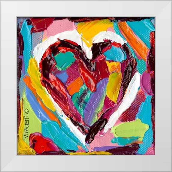 Vitaletti, Carolee 26x26 White Modern Wood Framed Museum Art Print Titled - Colorful Expressions III