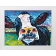 thumbnail image 1 of Vitaletti, Carolee 32x25 White Modern Wood Framed Museum Art Print Titled - Curious Cow II, 1 of 4