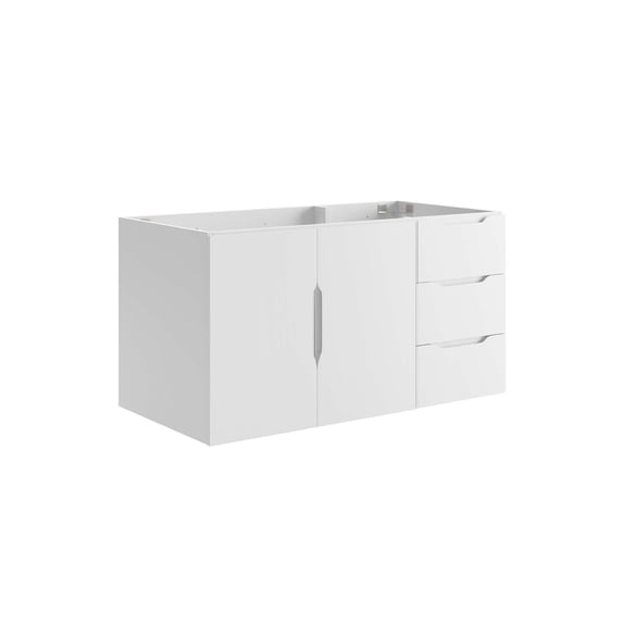 Modway Vitality 35.5" MDF and Particleboard Bathroom Vanity Cabinet in White