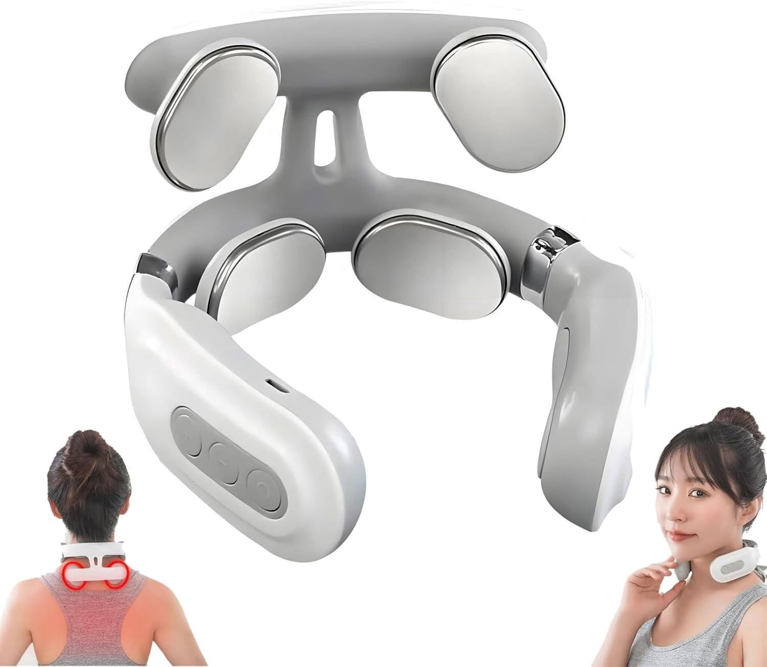 Vitality Magic Pro 2.0 Neck Massager,2025 Upgraded 4-Head Magic Pro 2.0 Neck Massage,with 6 Vibration Modes & 15 Intensity Levels,Promote Muscle Relaxation