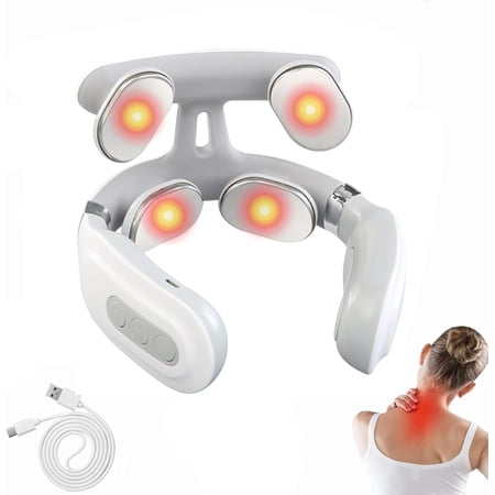Vitality Magic Pro 2.0 Neck Massager,Vagus Nerve Stimulator Neck,4-Head Electric Rechargeable Neck Massager with 6 Vibration Modes & 16 Adjustable Gears,Promote Muscle Relaxation