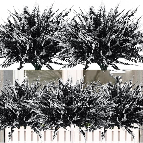 VitalityVortex 2024 Large Artificial Boston Fern Fillers Front Porch Basket 4 Count