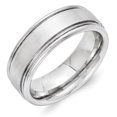 thumbnail image 1 of Vitalium Cross Satin Finish Center Rounded Edge 8mm Band Ring - 9.3 Grams - Size 11.5, 1 of 1