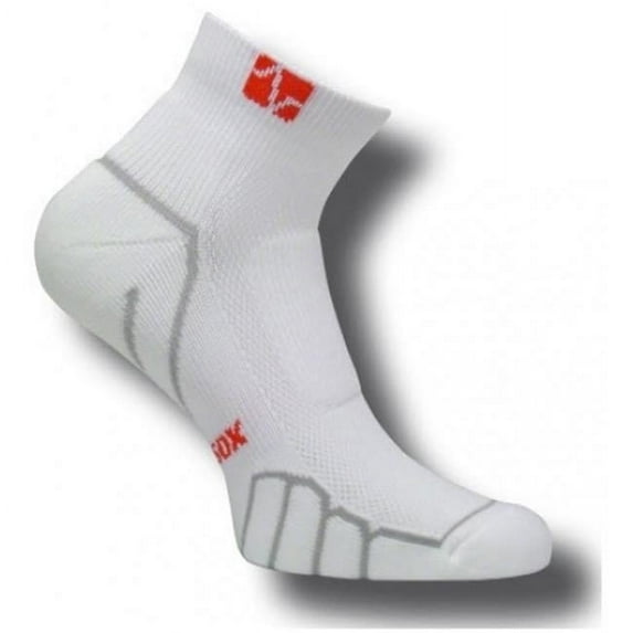 Vitalsox VT 0410 Ped Ultra Light Weight Running Socks- White-Silver - Medium