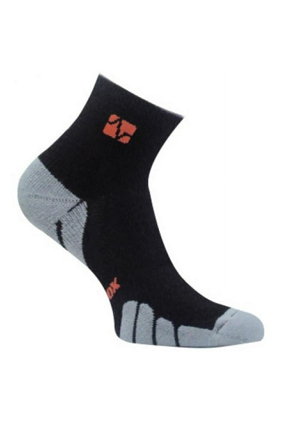 VT 0910T Tennis Classic Quarter Medium Weight Socks- Black-Silver - Medium
