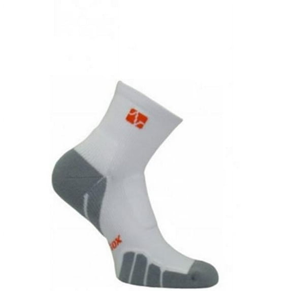 Vitalsox VT 0910T Tennis Classic Quarter Medium Weight Socks- White-Silver - Small