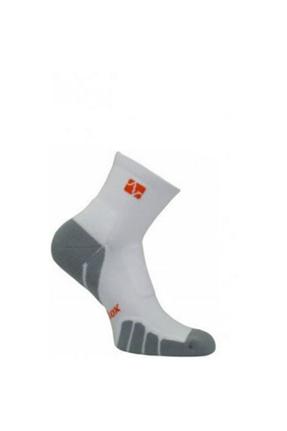 VT 0910T Tennis Classic Quarter Medium Weight Socks- White-Silver - Small