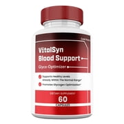 Vitalsyn Capsules, Vital Syn Pills Blood Supplement Maximum Strength All Natural Glycogen, 30 Day Supply per Bottle 1 Pack