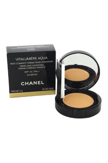 Chanel, Vitalumiere Aqua, Teint Compact Creme Frais Hydrant [Fresh and Hydrating  Cream Compact Makeup SPF15/PA+++] (Podkład w kompakcie) - cena, opinie,  recenzja