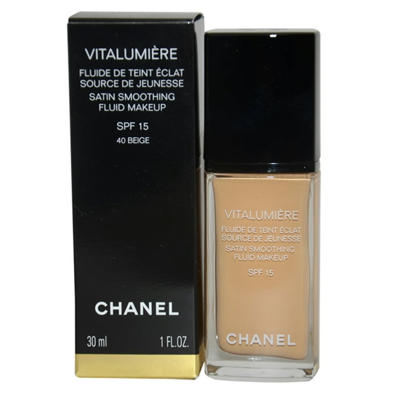 Vitalumiere Satin Smoothing Fluid Makeup SPF 15 - 40 Beige by Chanel for  Women - 1 oz Foundation 