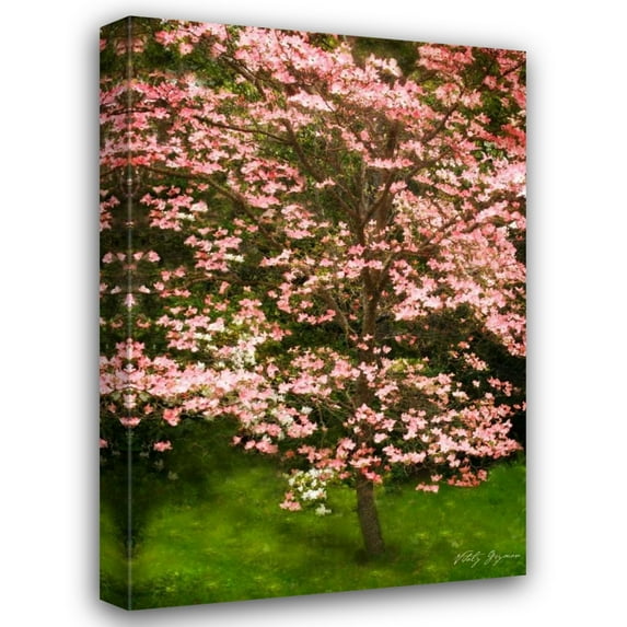 Vitaly Geyman 13x18 Gallery Wrapped Canvas Wall Art Titled - Festive Dogwood