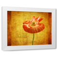 thumbnail image 1 of Vitaly Geyman 14x12 White Modern Wood Framed Wall Art Titled - Velvet Poppy Grace, 1 of 5