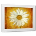 thumbnail image 1 of Vitaly Geyman 18x15 White Modern Wood Framed Wall Art Titled - Daisy in Gold, 1 of 5