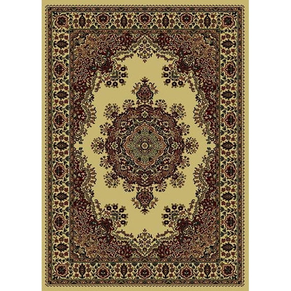 Vitaly Mesopotamia Area Rug 1191 Ivory Medallion Floral 7' 9" x 11' Rectangle