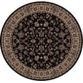 thumbnail image 1 of Vitaly Mesopotamia Area Rug 953 Black Persian Bordered 5' 3" x 5' 3" Round, 1 of 1