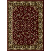 Vitaly Mesopotamia Area Rug 953 Burgundy Persian Bordered 3' 3" x 4' 11" Rectangle