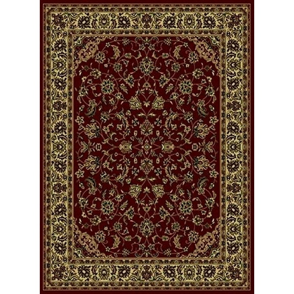 Vitaly Mesopotamia Area Rug 953 Burgundy Persian Bordered 3' 3" x 4' 11" Rectangle