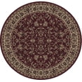 thumbnail image 1 of Vitaly Mesopotamia Area Rug 953 Burgundy Persian Bordered 5' 3" x 5' 3" Round, 1 of 1