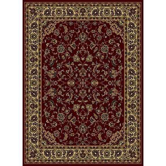 Vitaly Mesopotamia Area Rug 953 Burgundy Persian Bordered 9' 10" x 12' 10" Rectangle