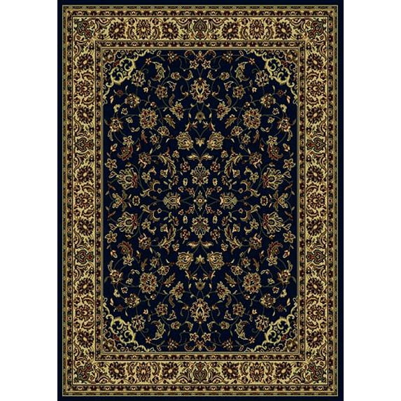Vitaly Mesopotamia Area Rug 953 Navy Blue Persian Bordered 3' 3" x 4' 11" Rectangle