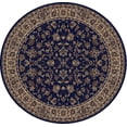 thumbnail image 1 of Vitaly Mesopotamia Area Rug 953 Navy Blue Persian Bordered 5' 3" x 5' 3" Round, 1 of 1