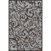 Vitaly Milfred Area Rug 1845 Grey Swirls Curls 7' 10 x 7' 10" Round