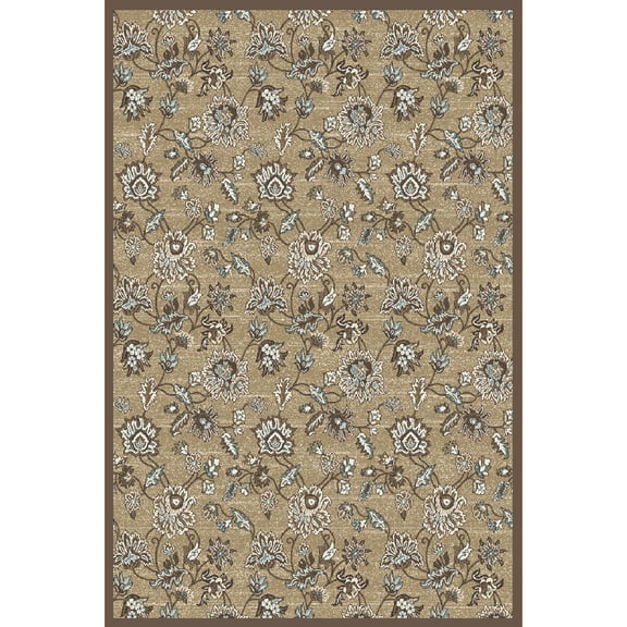 Vitaly Milfred Area Rug 3475 Beige Vines Leaves 7' 10" x 10' 6" Rectangle