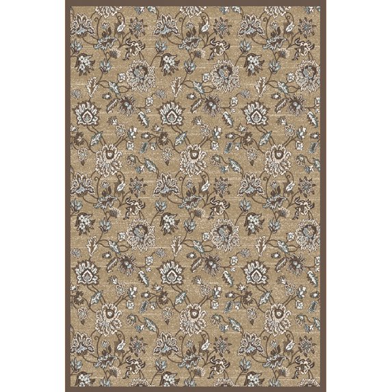 Vitaly Milfred Area Rug 3475 Beige Vines Leaves 7' 10" x 10' 6" Rectangle