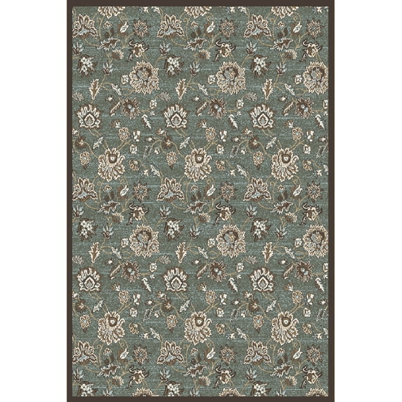 Vitaly Milfred Area Rug 3475 Light Green Vines Leaves 7' 10" x 10' 6" Rectangle