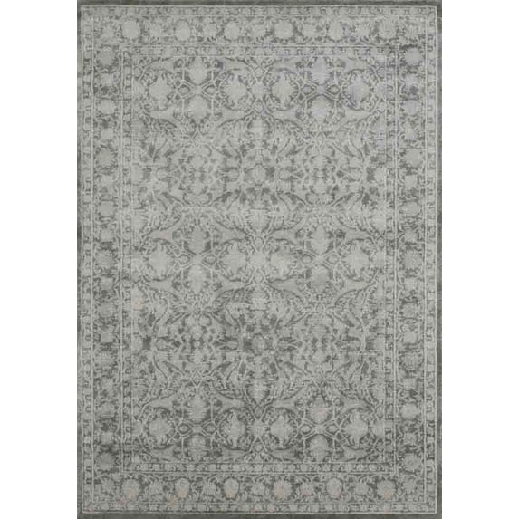 Vitaly Quinn Area Rug 3564 Traditional Green Vines Ovals 5' 3" x 7' 3" Rectangle