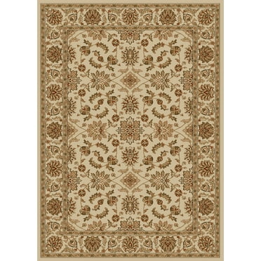 Vitaly Rafiqi Area Rug 1592 Ivory Vines Scrolls 9' 10" x 12' 10" Rectangle