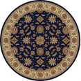 thumbnail image 1 of Vitaly Rafiqi Area Rug 1592 Navy Blue Italian Bordered 8' x 8' Round, 1 of 1