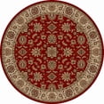 thumbnail image 1 of Vitaly Rafiqi Area Rug 1592 Red Italian Bordered 5' 3" x 5' 3" Round, 1 of 1