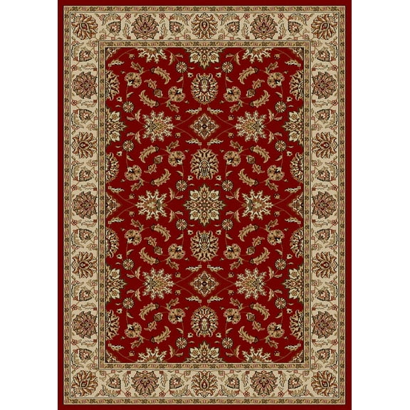 Vitaly Rafiqi Area Rug 1592 Red Italian Bordered 5' 5" x 7' 7" Rectangle