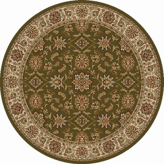 Vitaly Rafiqi Area Rug 1592 Sage Italian Bordered 5' 3" x 5' 3" Round