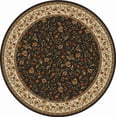thumbnail image 1 of Vitaly Rafiqi Area Rug 1593 Brown Italian Bordered 5' 3" x 5' 3" Round, 1 of 1
