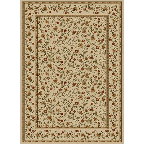 Vitaly Rafiqi Area Rug 1593 Ivory/Brick Italian Bordered 2' 2" x 7' 7" Rectangle