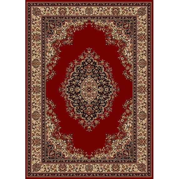Vitaly Rafiqi Area Rug 1595 Red Italian Bordered 7' 9" x 11' Rectangle