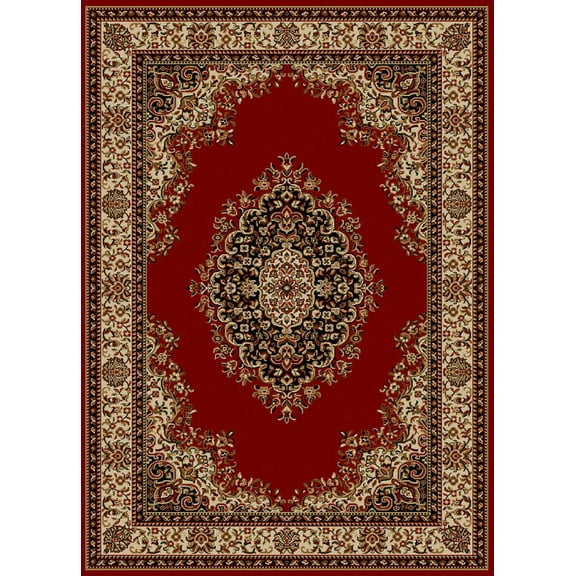 Vitaly Rafiqi Area Rug 1595 Red Italian Bordered 7' 9" x 11' Rectangle